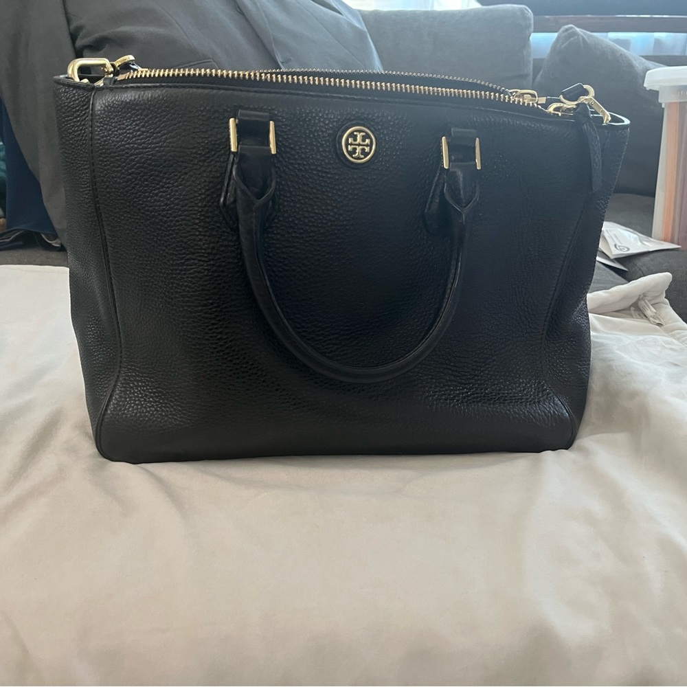 Black Tori Burch shoulder Tote